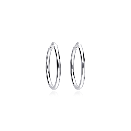 Pendientes Plata primera ley 25mm "Claude"