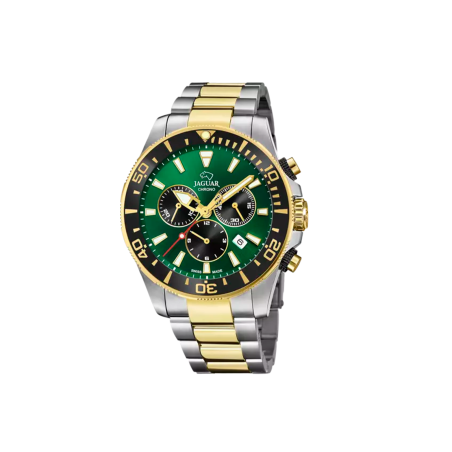 Reloj Suizo Jaguar Executive Pionnier esfera verde correa bicolor J862/3