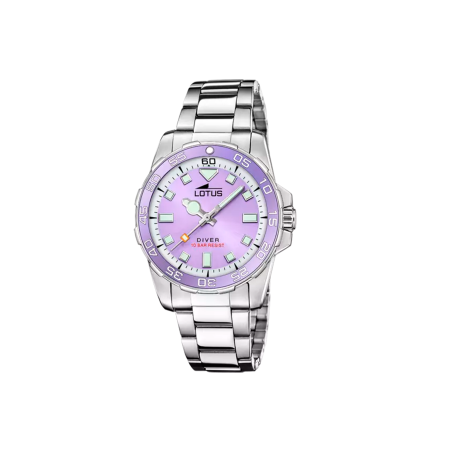 Reloj Lotus Trendy esfera morada y correa acero inox 316L mujer 18937/6