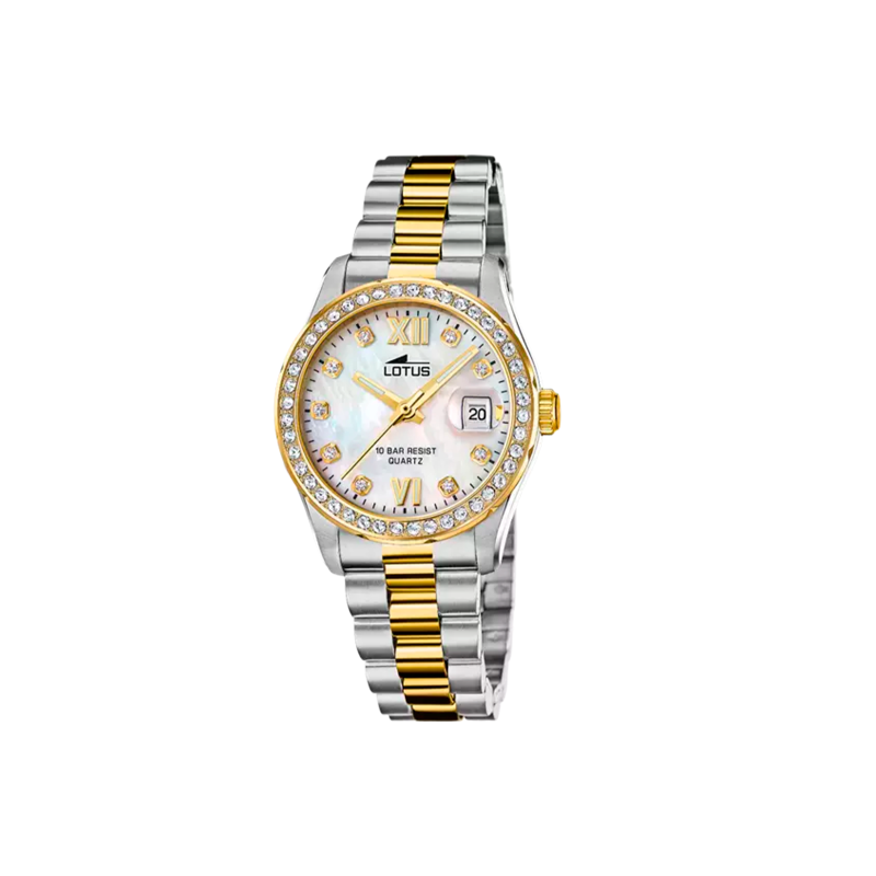 Reloj Lotus Freedom beige correa acero inoxidable 316L mujer 18978/1