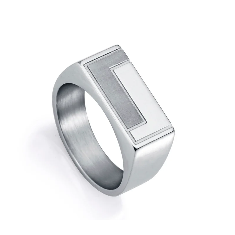 Anillo Viceroy de hombre de acero tipo sello 75382A02