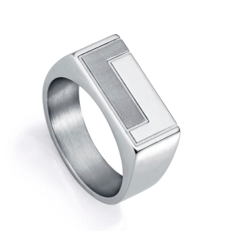 Anillo Viceroy de hombre de acero tipo sello 75382A02