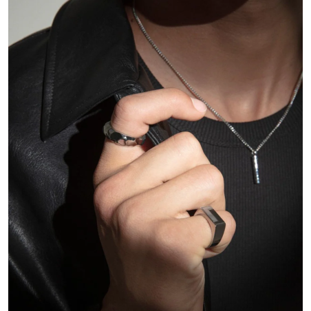 Anillo Viceroy de hombre de acero tipo sello 75382A02
