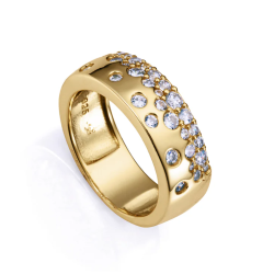 Anillo Viceroy de plata de primera ley con baño de oro con circonitas 2320A01
