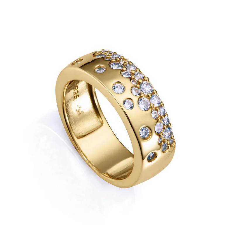 Anillo Viceroy de plata de primera ley con baño de oro con circonitas 2320A01