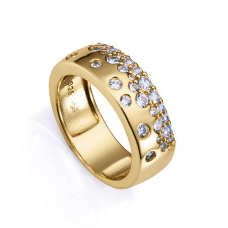 Anillo Viceroy de plata de primera ley con baño de oro con circonitas 2320A01