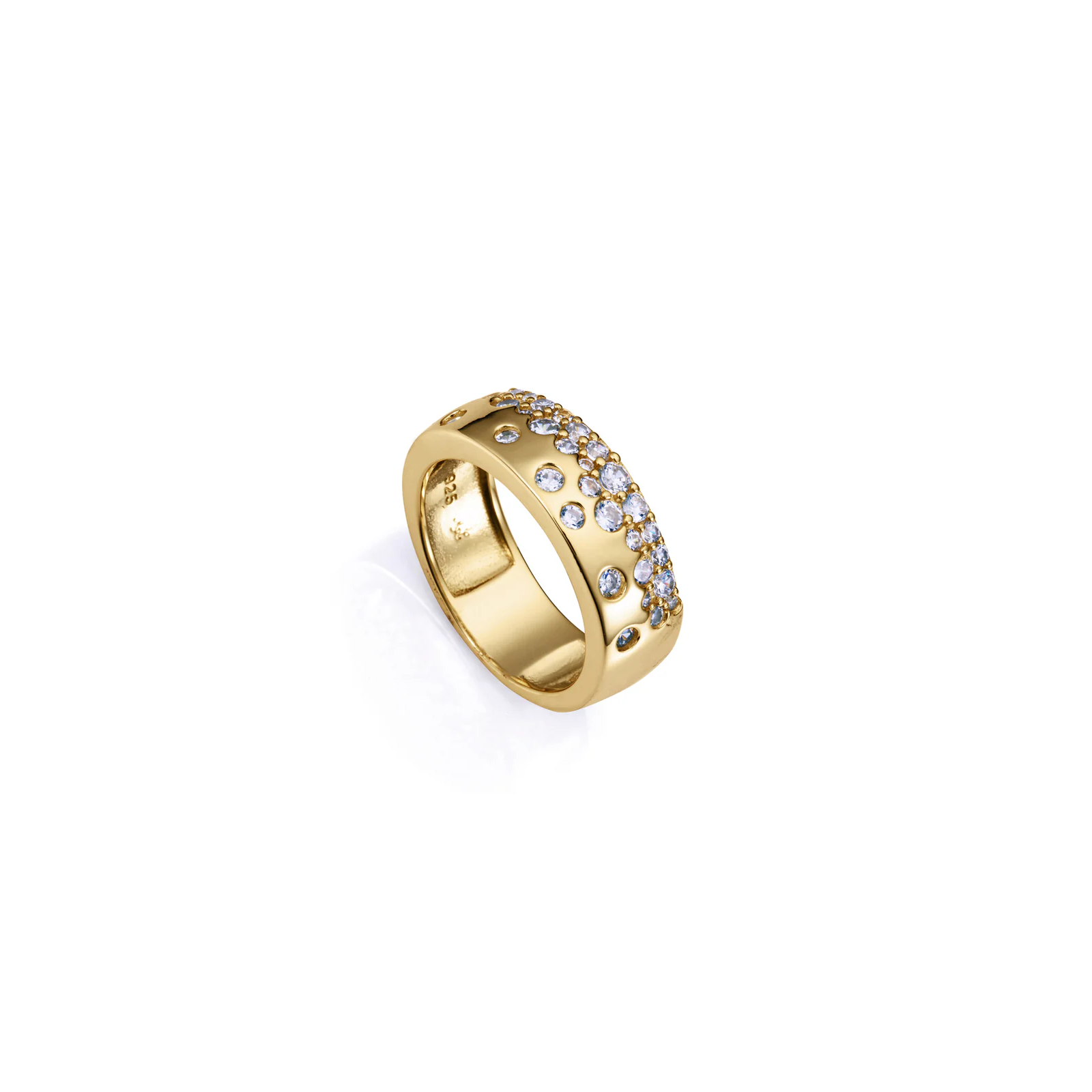 Anillo Viceroy de plata con circonitas, media alianza - Miralles