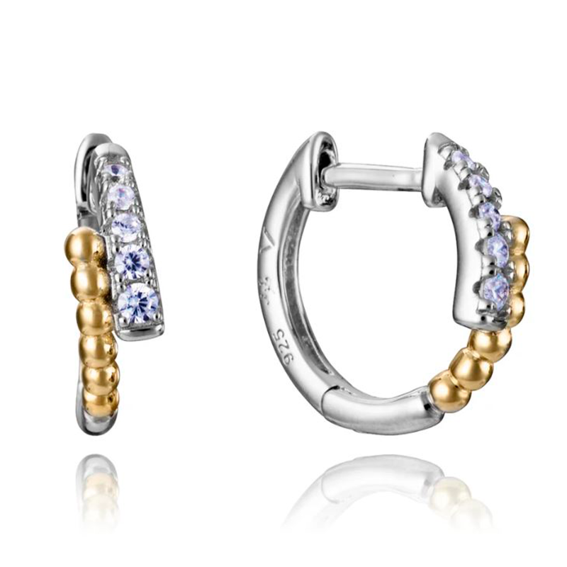 Pendientes Viceroy de plata de primera ley con baño de rodio y oro 2311E100-30