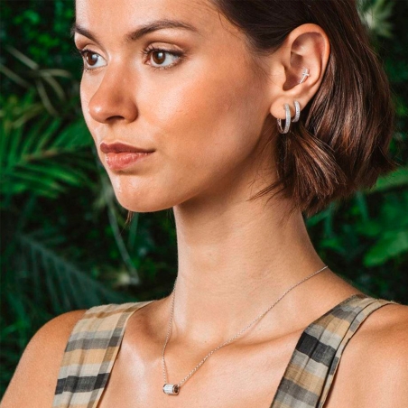 Collar Itemporality plata y circonitas cilindro SNL-101-034-UU