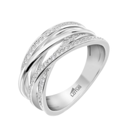 Anillo Lotus plata circonitas mujer LP3682-3/11