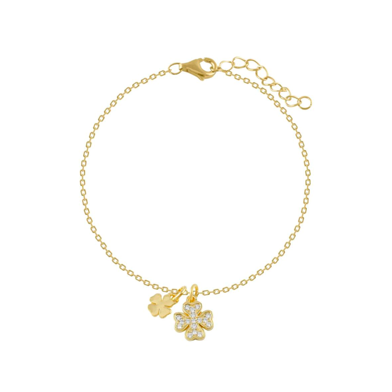 Pulsera Itemporality trébol y circonitas SBR-201-018-UU