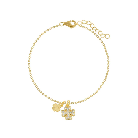 Pulsera Itemporality trébol y circonitas SBR-201-018-UU