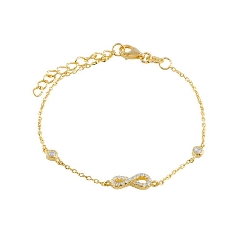 Pulsera Itemporality plata baño oro infinito y circonitas SBR-201-010-UU