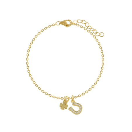 Pulsera Itemporality plata y circonitas baño oro SBR-201-016-UU