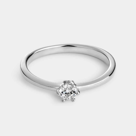 Anillo Itemporality solitario plata con circonita SRN-101-092