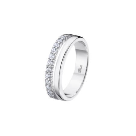 Anillo Lotus silver banda de circonitas mujer plata LP3446-3/11