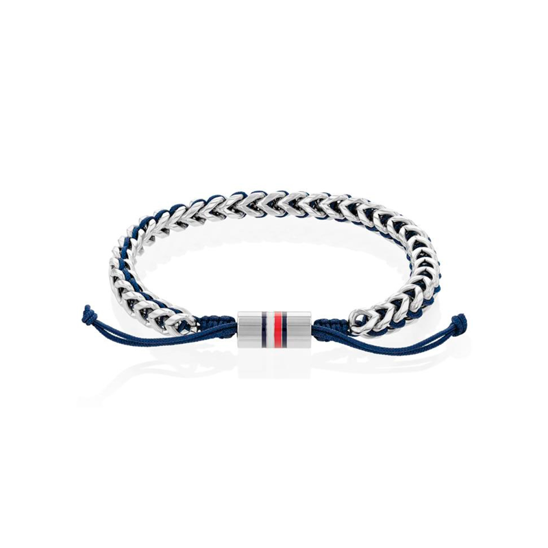 Pulsera Tommy Hilfiger Acero Inoxidable y Cordón Azul 2790511