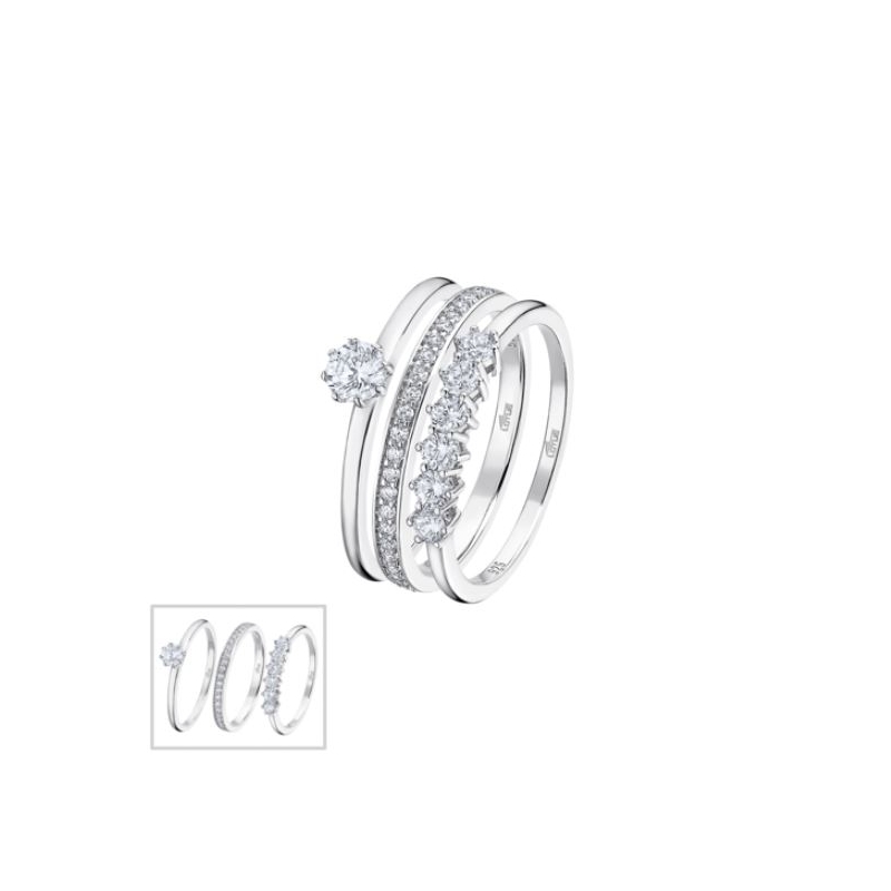 Anillo Lotus silver solitario triple plata circonita mujer LP3510-3/11 Anillo Lotus silver solitario triple plata circonita mujer LP3510-3/11