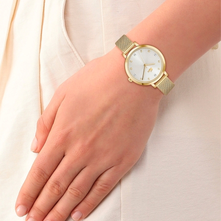 Reloj Lacoste mujer acero dorado esfera blanca 2001401