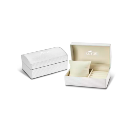Reloj Lotus Square Series esfera beige correa bicolor acero inox. 316L 18969/2