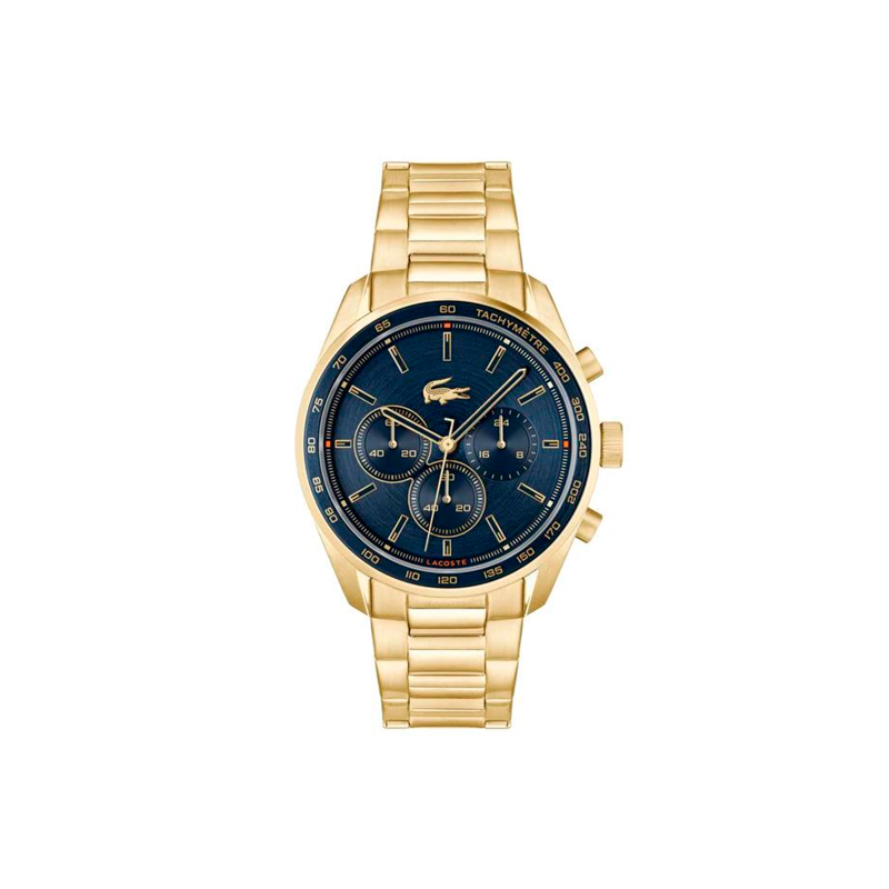 Reloj Lacoste hombre esfera azul correa dorada 2011381