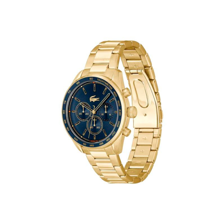 Reloj Lacoste hombre esfera azul correa dorada 2011381