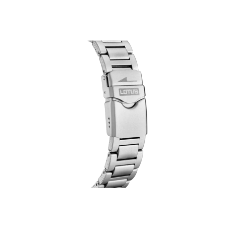 Reloj Lotus Chrono esfera gris correa plateada acero inox. 316L hombre 18977/1