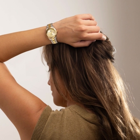 Reloj Lotus Freedom esfera beige correa bicolor acero inoxidable mujer 18931/2