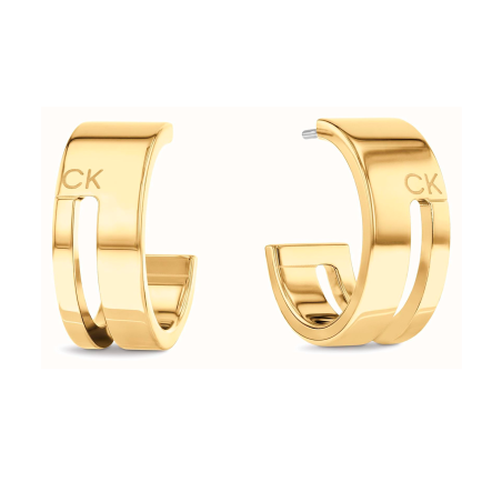 Pendientes Calvin Klein Aro abierto acero dorado  35000676