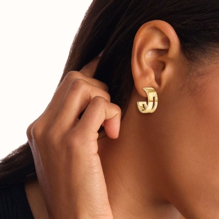 Pendientes Calvin Klein Aro abierto acero dorado  35000676