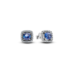 Pendientes Pandora Halo Azul 293551C01