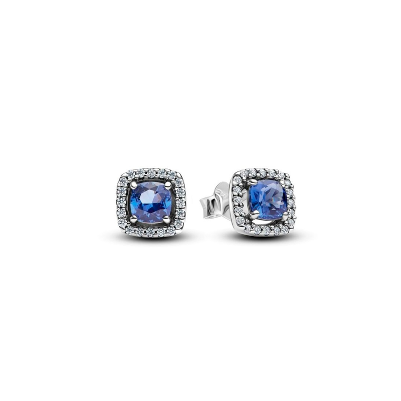 Pendientes Pandora Halo Azul 293551C01