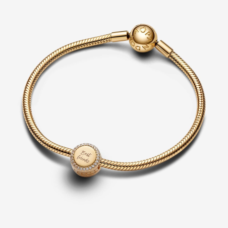 Pandora Charm Botón Brillante Grabable 768747C01