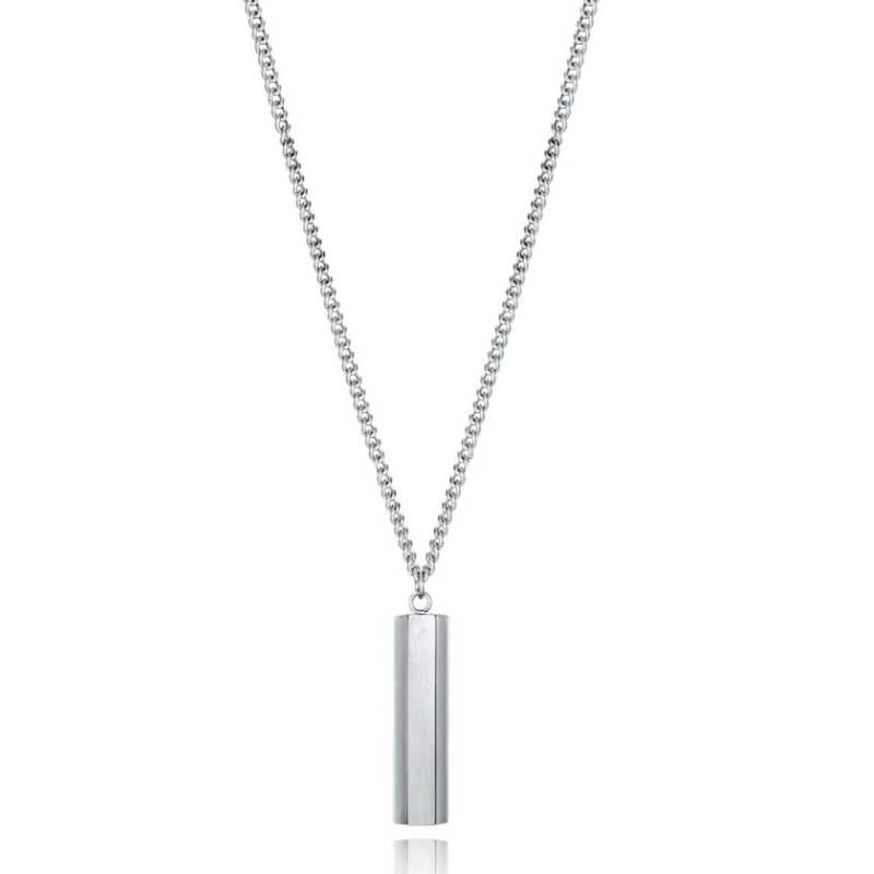 Collar Viceroy de hombre de acero y placa colgante 15172C01000