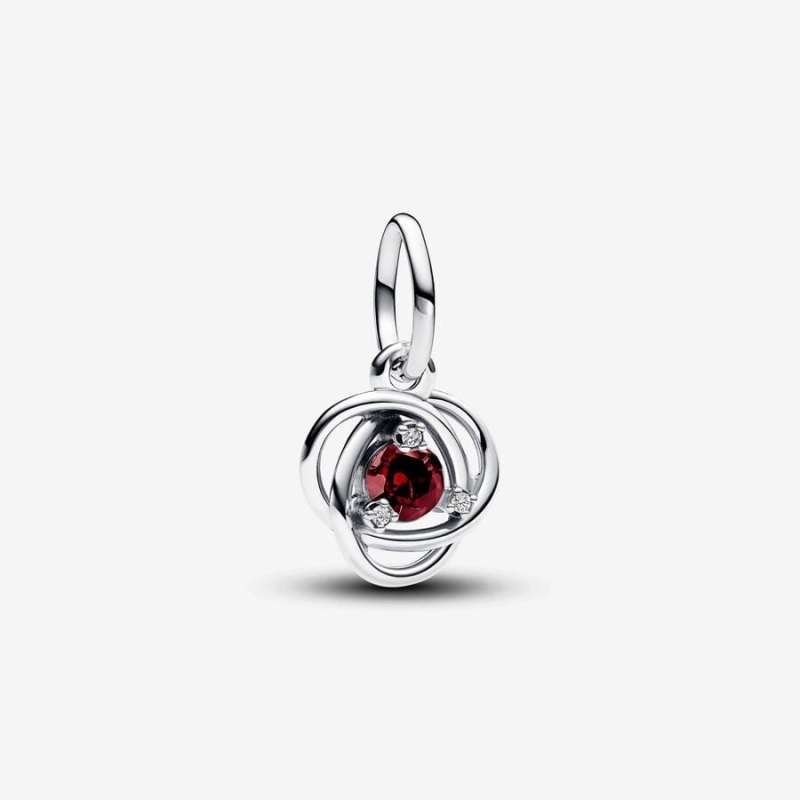 Pandora Charm Colgante Círculo Eternity Rojo 793125C01