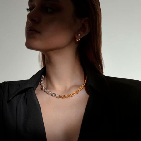 Collar Viceroy bicolor mujer  acero IP dorado eslabones 14197C01019