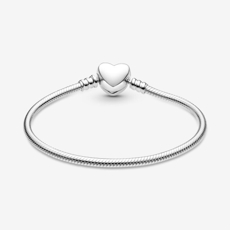 Pulsera Pandora Moments serpiente con cierre de Corazón 599206C00