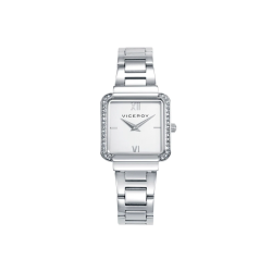 Reloj Viceroy caja de acero con circonitas y brazalete de acero mujer 401244-03