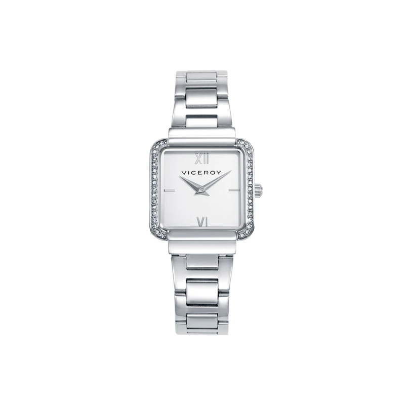 Reloj Viceroy caja de acero con circonitas y brazalete de acero mujer 401244-03