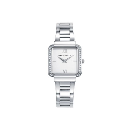 Reloj Viceroy caja de acero con circonitas y brazalete de acero mujer 401244-03