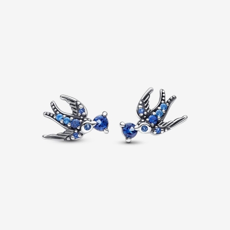 Pendientes Pandora botón Golondrina Brillante 292568C01