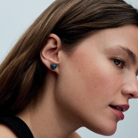 Pendientes Pandora Botón Corazón Opalescente 293356C01