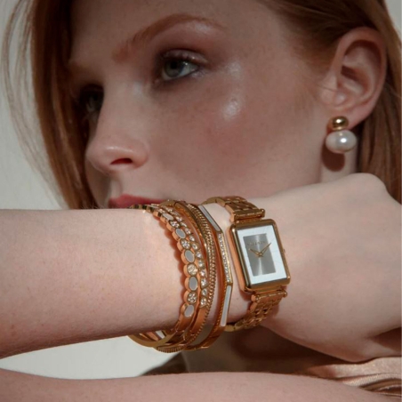 Pulsera Viceroy de mujer de acero Ip dorada rígida 14189P01012
