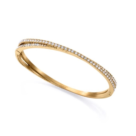 Pulsera Viceroy de mujer de acero Ip dorada rígida 14189P01012