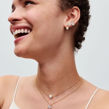 Pendientes Pandora Colgantes Perla Cultivada y Gemas 263153C01