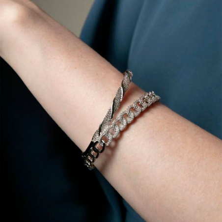Pulsera Viceroy de mujer de acero rígida con cristal 14184P01000