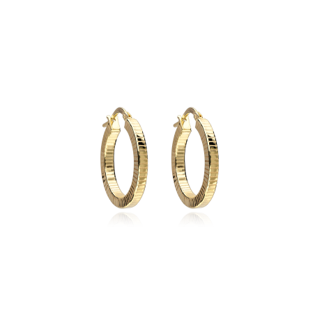 Aros Plata primera ley baño Oro 18k 20mm "Memphis"