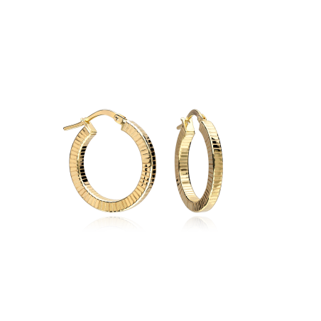 Aros Plata primera ley baño Oro 18k 20mm "Memphis"