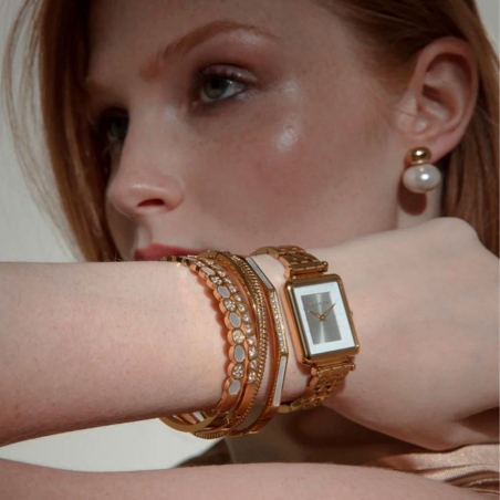 Pulsera Viceroy de mujer de acero Ip dorada rígida 14186P01012