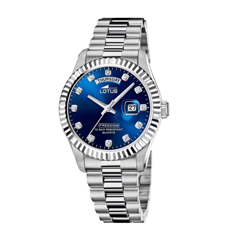 Reloj Lotus acero esfera azul hombre 18854/5